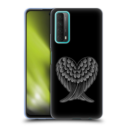 Rachel Caldwell Illustrations Heart Wings Soft Gel Case for Huawei P Smart (2021)