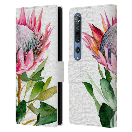 Mai Autumn Floral Blooms Protea Leather Book Wallet Case Cover For Xiaomi Mi 10 5G / Mi 10 Pro 5G