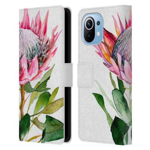 Mai Autumn Floral Blooms Protea Leather Book Wallet Case Cover For Xiaomi Mi 11