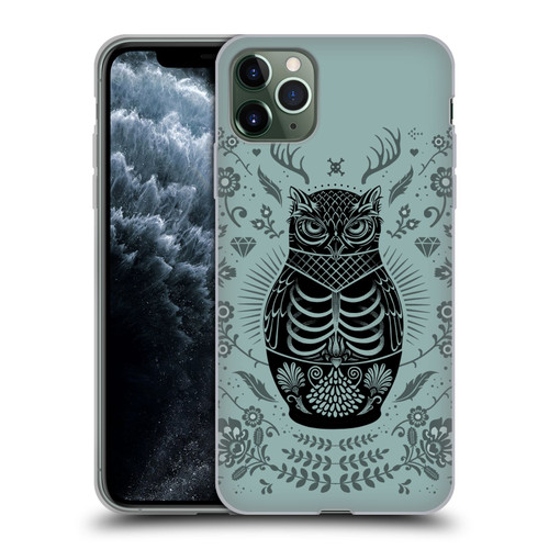 Rachel Caldwell Illustrations Owl Doll Soft Gel Case for Apple iPhone 11 Pro Max