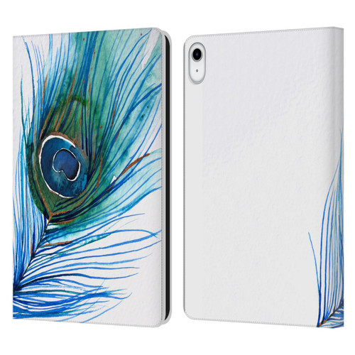Mai Autumn Feathers Peacock Leather Book Wallet Case Cover For Apple iPad 10.9 (2022)