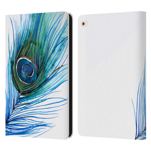 Mai Autumn Feathers Peacock Leather Book Wallet Case Cover For Apple iPad Air 2 (2014)