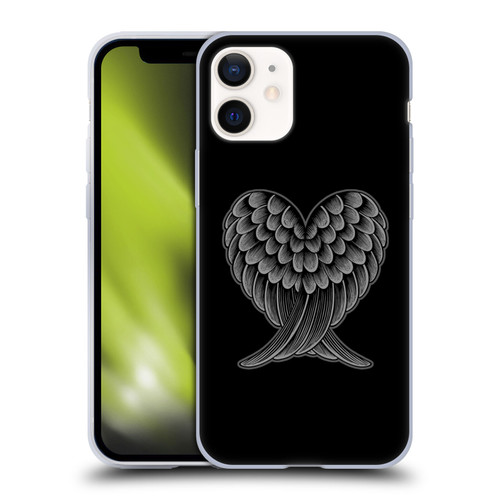 Rachel Caldwell Illustrations Heart Wings Soft Gel Case for Apple iPhone 12 Mini