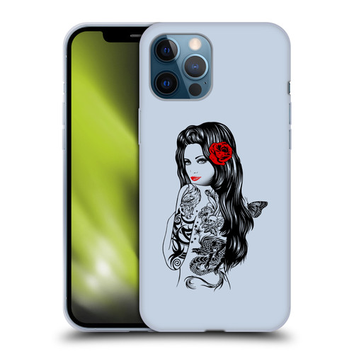 Rachel Caldwell Illustrations Tattoo Girl Soft Gel Case for Apple iPhone 12 Pro Max