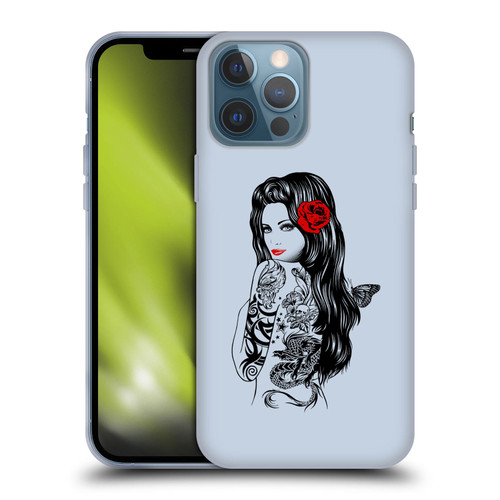 Rachel Caldwell Illustrations Tattoo Girl Soft Gel Case for Apple iPhone 13 Pro Max