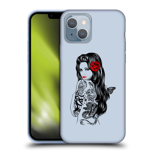 Rachel Caldwell Illustrations Tattoo Girl Soft Gel Case for Apple iPhone 14