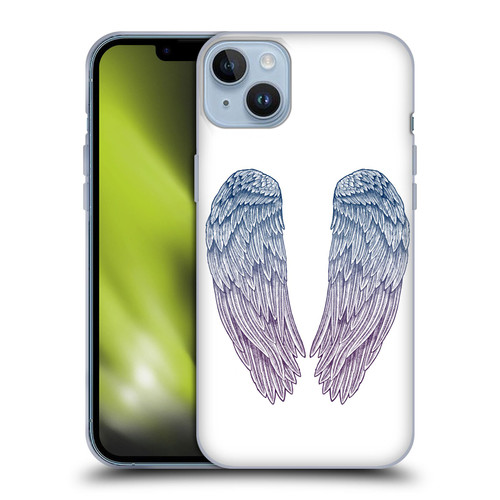 Rachel Caldwell Illustrations Angel Wings Soft Gel Case for Apple iPhone 14 Plus