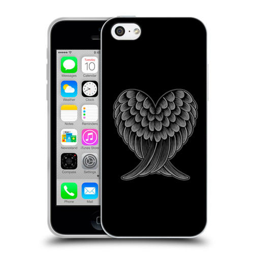 Rachel Caldwell Illustrations Heart Wings Soft Gel Case for Apple iPhone 5c