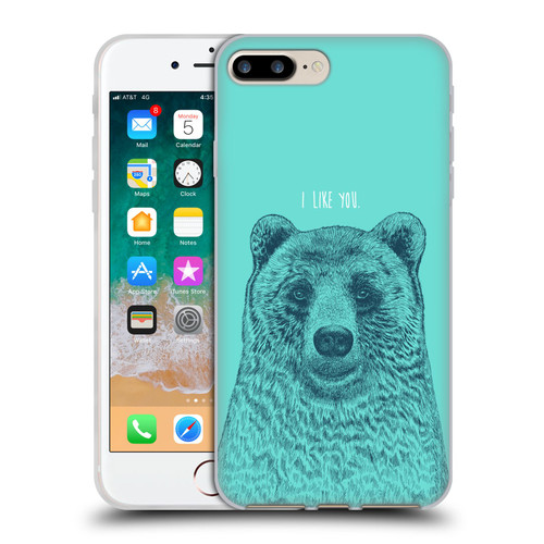 Rachel Caldwell Illustrations Bear Root Soft Gel Case for Apple iPhone 7 Plus / iPhone 8 Plus