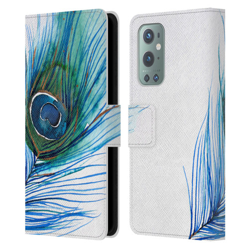 Mai Autumn Feathers Peacock Leather Book Wallet Case Cover For OnePlus 9