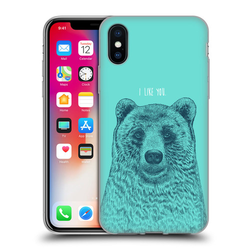 Rachel Caldwell Illustrations Bear Root Soft Gel Case for Apple iPhone X / iPhone XS