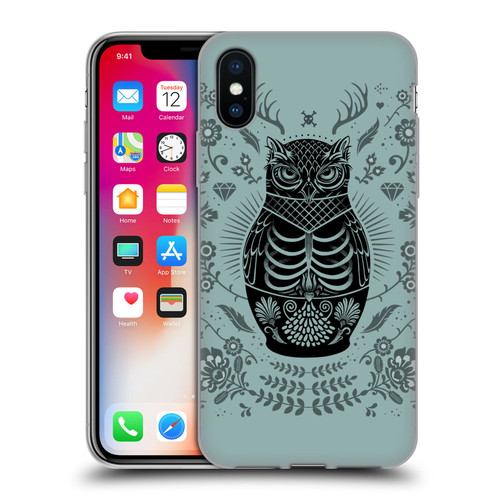 Rachel Caldwell Illustrations Owl Doll Soft Gel Case for Apple iPhone X / iPhone XS