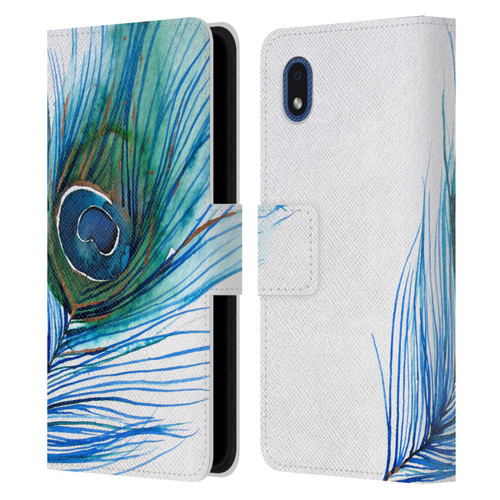 Mai Autumn Feathers Peacock Leather Book Wallet Case Cover For Samsung Galaxy A01 Core (2020)