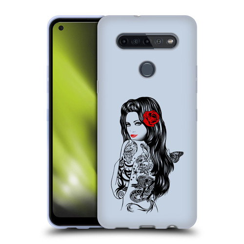 Rachel Caldwell Illustrations Tattoo Girl Soft Gel Case for LG K51S