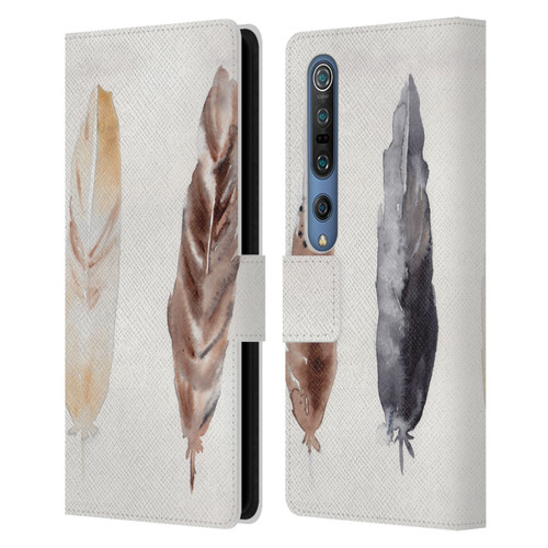 Mai Autumn Feathers Pattern Leather Book Wallet Case Cover For Xiaomi Mi 10 5G / Mi 10 Pro 5G