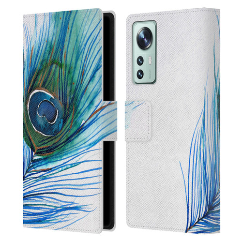 Mai Autumn Feathers Peacock Leather Book Wallet Case Cover For Xiaomi 12
