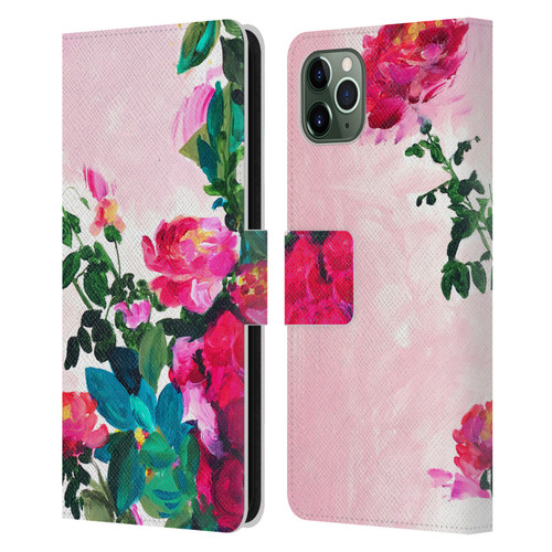 Mai Autumn Floral Garden Rose Leather Book Wallet Case Cover For Apple iPhone 11 Pro Max