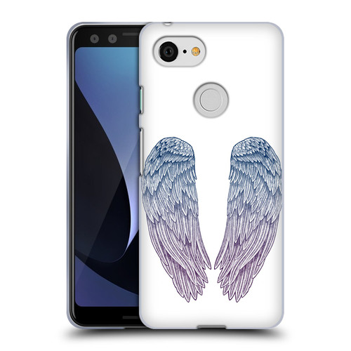 Rachel Caldwell Illustrations Angel Wings Soft Gel Case for Google Pixel 3