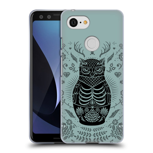 Rachel Caldwell Illustrations Owl Doll Soft Gel Case for Google Pixel 3