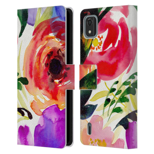 Mai Autumn Floral Garden Bloom Leather Book Wallet Case Cover For Nokia C2 2nd Edition