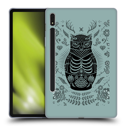 Rachel Caldwell Illustrations Owl Doll Soft Gel Case for Samsung Galaxy Tab S8