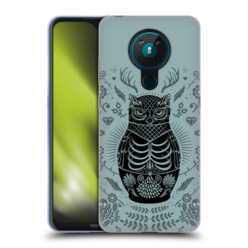 Rachel Caldwell Illustrations Owl Doll Soft Gel Case for Nokia 5.3