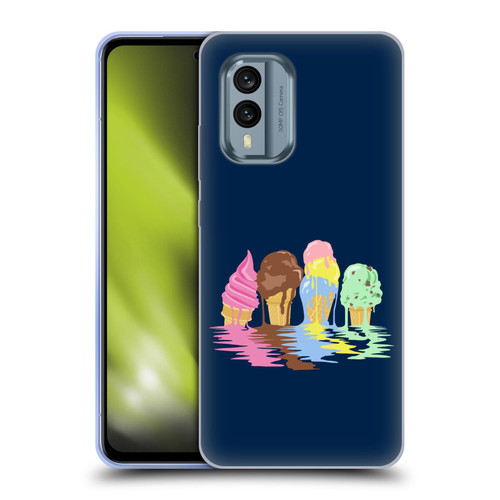 Rachel Caldwell Illustrations Ice Cream River Soft Gel Case for Nokia X30