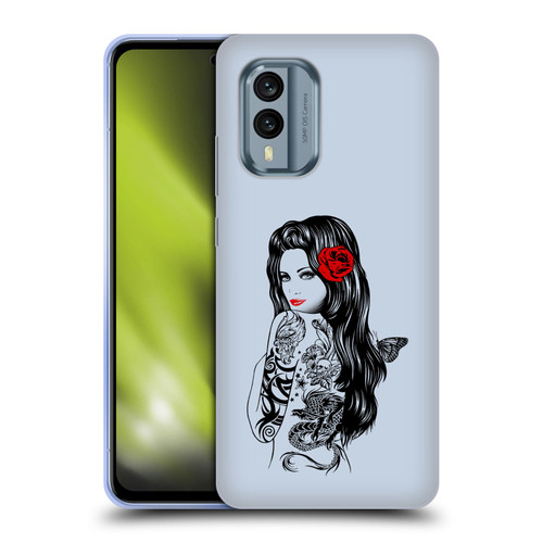 Rachel Caldwell Illustrations Tattoo Girl Soft Gel Case for Nokia X30