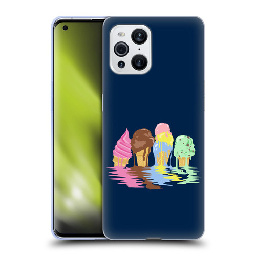 Rachel Caldwell Illustrations Ice Cream River Soft Gel Case for OPPO Find X3 / Pro