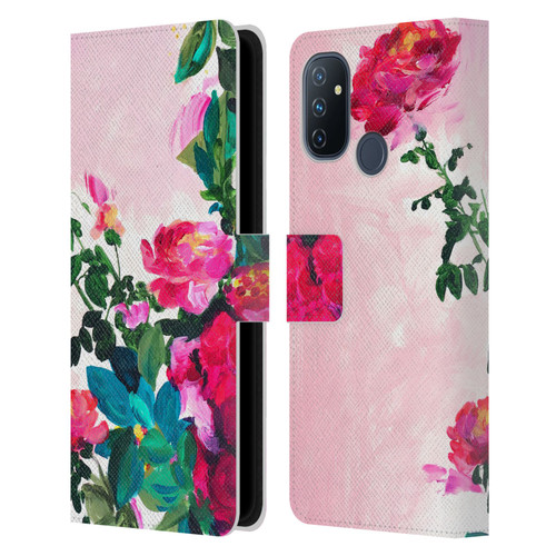 Mai Autumn Floral Garden Rose Leather Book Wallet Case Cover For OnePlus Nord N100