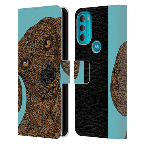 Valentina Dogs Dachshund Leather Book Wallet Case Cover For Motorola Moto G71 5G