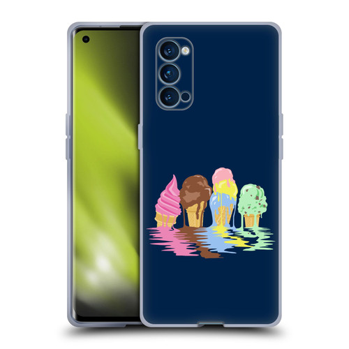 Rachel Caldwell Illustrations Ice Cream River Soft Gel Case for OPPO Reno 4 Pro 5G