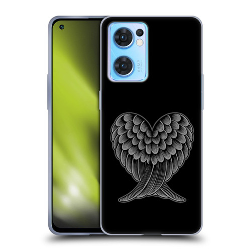 Rachel Caldwell Illustrations Heart Wings Soft Gel Case for OPPO Reno7 5G / Find X5 Lite
