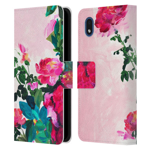 Mai Autumn Floral Garden Rose Leather Book Wallet Case Cover For Samsung Galaxy A01 Core (2020)