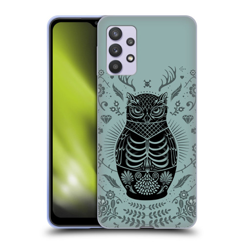 Rachel Caldwell Illustrations Owl Doll Soft Gel Case for Samsung Galaxy A32 5G / M32 5G (2021)