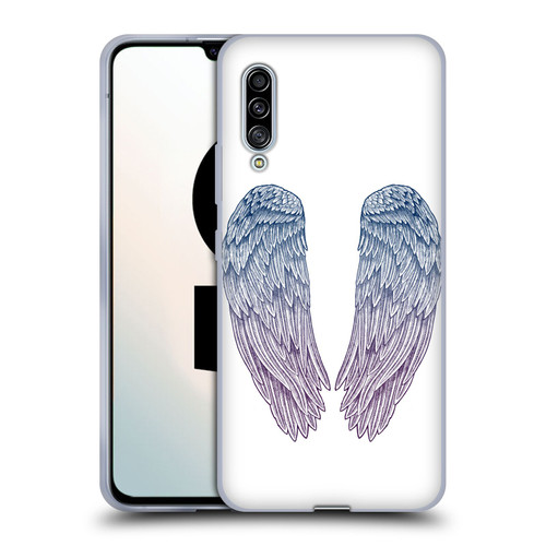 Rachel Caldwell Illustrations Angel Wings Soft Gel Case for Samsung Galaxy A90 5G (2019)