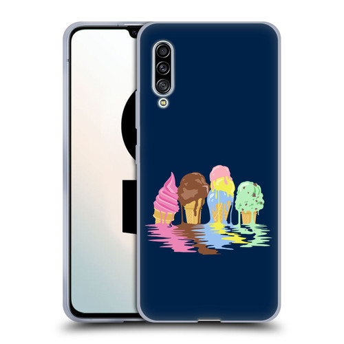 Rachel Caldwell Illustrations Ice Cream River Soft Gel Case for Samsung Galaxy A90 5G (2019)