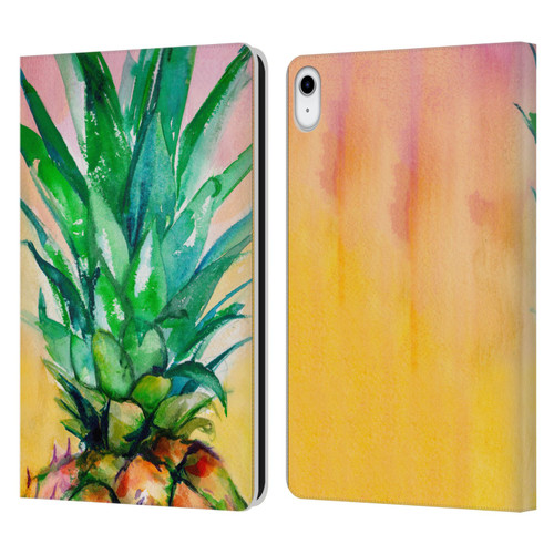 Mai Autumn Paintings Ombre Pineapple Leather Book Wallet Case Cover For Apple iPad 10.9 (2022)