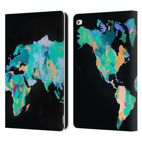 Mai Autumn Paintings World Map Leather Book Wallet Case Cover For Apple iPad Air 2 (2014)