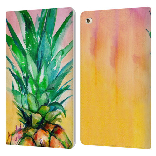 Mai Autumn Paintings Ombre Pineapple Leather Book Wallet Case Cover For Apple iPad mini 4