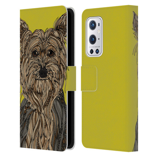 Valentina Dogs Yorkshire Terrier Leather Book Wallet Case Cover For OnePlus 9 Pro