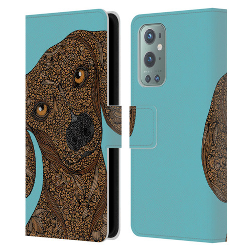 Valentina Dogs Dachshund Leather Book Wallet Case Cover For OnePlus 9