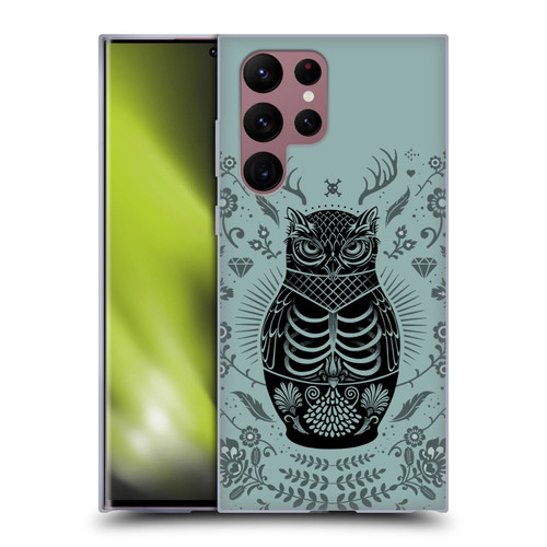 Rachel Caldwell Illustrations Owl Doll Soft Gel Case for Samsung Galaxy S22 Ultra 5G