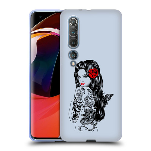 Rachel Caldwell Illustrations Tattoo Girl Soft Gel Case for Xiaomi Mi 10 5G / Mi 10 Pro 5G