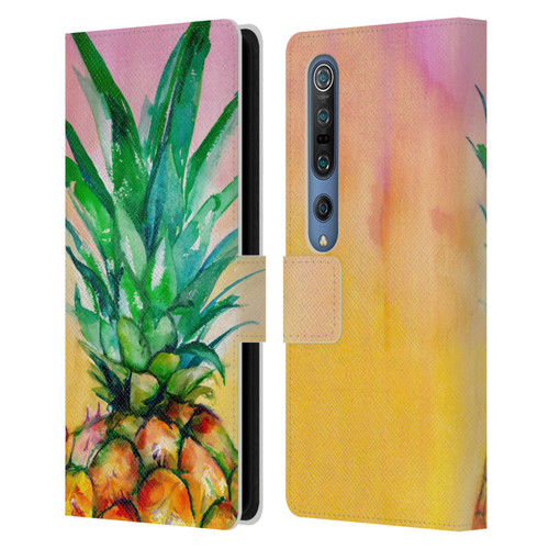 Mai Autumn Paintings Ombre Pineapple Leather Book Wallet Case Cover For Xiaomi Mi 10 5G / Mi 10 Pro 5G