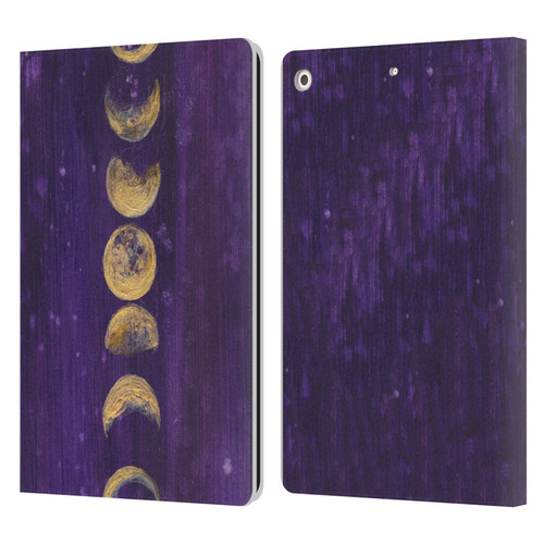 Mai Autumn Space And Sky Moon Phases Leather Book Wallet Case Cover For Apple iPad 10.2 2019/2020/2021