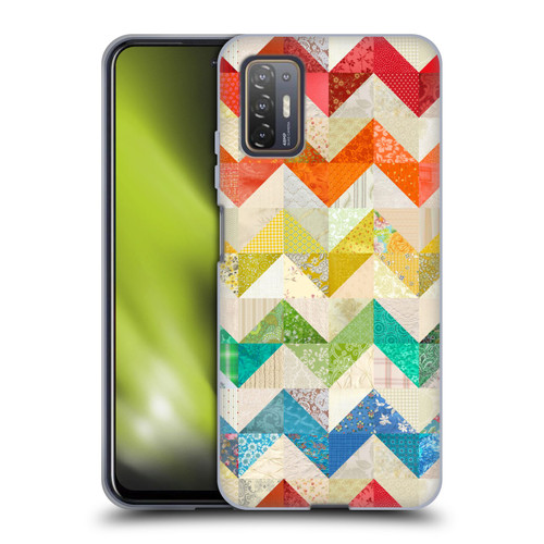 Rachel Caldwell Patterns Zigzag Quilt Soft Gel Case for HTC Desire 21 Pro 5G