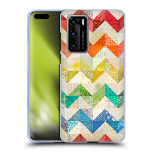 Rachel Caldwell Patterns Zigzag Quilt Soft Gel Case for Huawei P40 5G