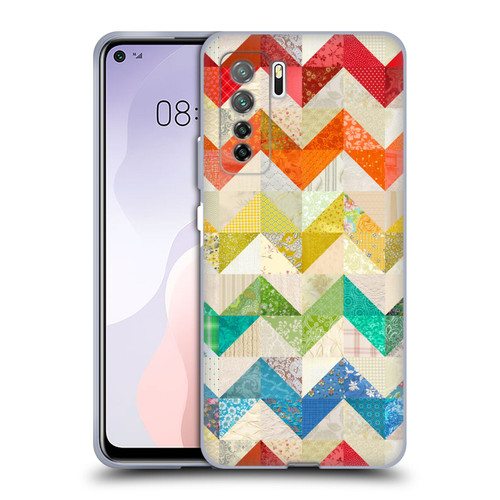 Rachel Caldwell Patterns Zigzag Quilt Soft Gel Case for Huawei Nova 7 SE/P40 Lite 5G