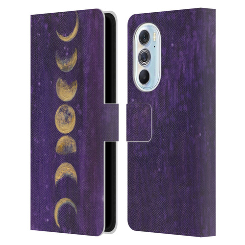 Mai Autumn Space And Sky Moon Phases Leather Book Wallet Case Cover For Motorola Edge X30